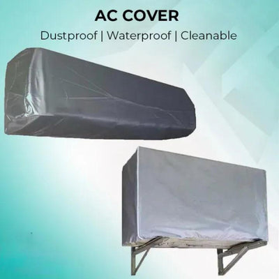 2 Pcs Polyester Plain AC Cover